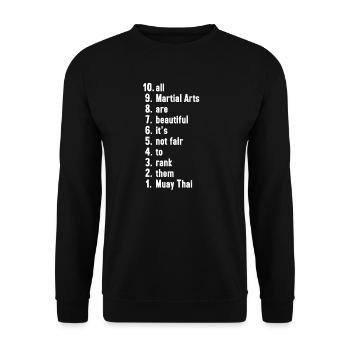 Cadeau d’arts martiaux Muay Thai - Sweat-shirt Unisexe - noir - Devant - Alina (178cm) & Michal (187cm)