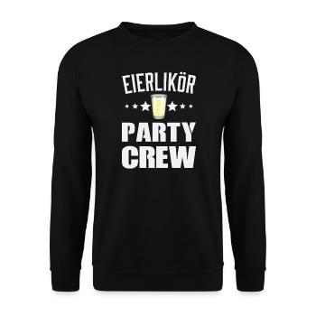 Eierlikör Party Crew Saufen Party - Unisex Pullover - Schwarz - Vorne - Alina (178cm) & Michal (187cm)