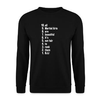 Bjj Artiste martial Arts Martiaux Cadeau - Sweat-shirt Unisexe - noir - Devant - Alina (178cm) & Michal (187cm)