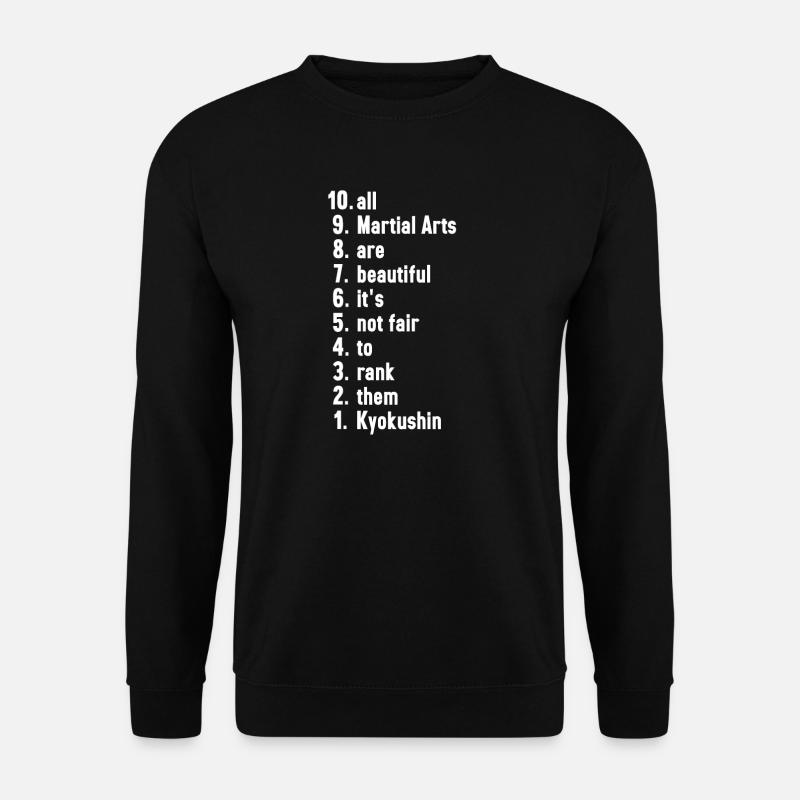 Kyokushin Kampfsportler Kampfsport Geschenk - Unisex Pullover - Schwarz