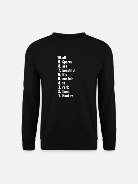 Lustige Sportler Sprüche Hockey Geschenk - Unisex Pullover - Schwarz