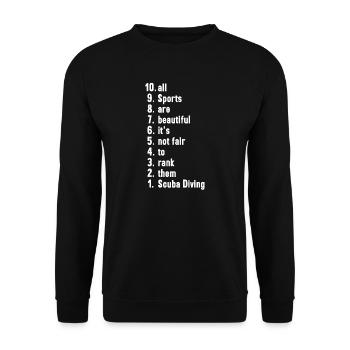 Drôle de dictons sportifs Cadeau de plongée - Sweat-shirt Unisexe - noir - Devant - Alina (178cm) & Michal (187cm)