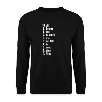 Funny Sports Quotes Yoga Lover Gift - Unisex Sweatshirt - black - Front - Alina (178cm) & Michal (187cm)
