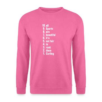 Drôles d’athlètes Dictons Cadeau de curling - Sweat-shirt Unisexe - rose - Devant