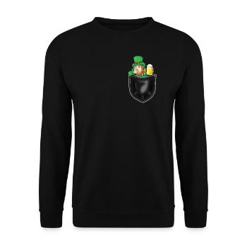 Funny Saint Paddy's Shenanigans Gift IDea - Unisex Sweatshirt - black - Front - Alina (178cm) & Michal (187cm)