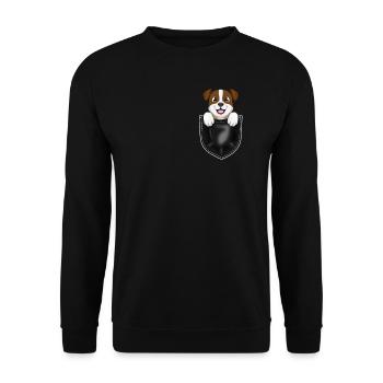Hundebesitzer Design Hund Hundehalter Geschenk - Unisex Pullover - Schwarz - Vorne - Alina (178cm) & Michal (187cm)