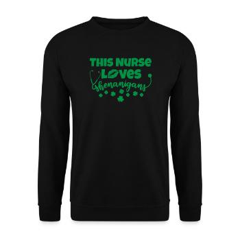 Cette infirmière adore les manigances Krankenschwester - Sweat-shirt Unisexe - noir - Devant - Alina (178cm) & Michal (187cm)