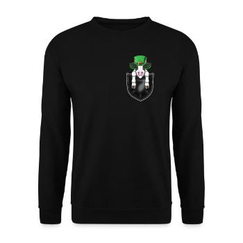 Drôle de vaches Cadeau de fête de la Saint-Patrick - Sweat-shirt Unisexe - noir - Devant - Alina (178cm) & Michal (187cm)