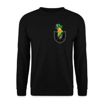 Lustiges Vögel St. Patricks Day Party Geschenk - Unisex Pullover - Schwarz - Vorne - Alina (178cm) & Michal (187cm)