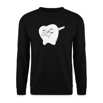 Dabbing Tooth Milk Tooth Dentist Cadeau - Sweat-shirt Unisexe - noir - Devant - Alina (178cm) & Michal (187cm)