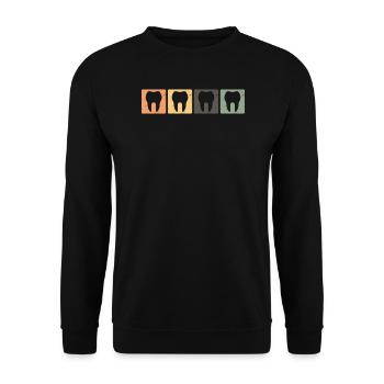 Rétro Dentiste Miclhzahn Dentisterie Cadeau - Sweat-shirt Unisexe - noir - Devant - Alina (178cm) & Michal (187cm)