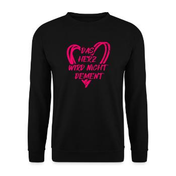 Pflegekraft Sprüche Altenpflege Geschenkidee - Unisex Pullover - Schwarz - Vorne - Alina (178cm) & Michal (187cm)