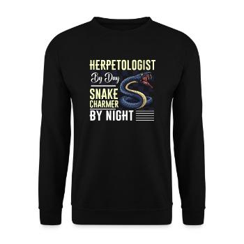 Herpétologie Serpents Reptiles Idée cadeau - Sweat-shirt Unisexe - noir - Devant - Alina (178cm) & Michal (187cm)
