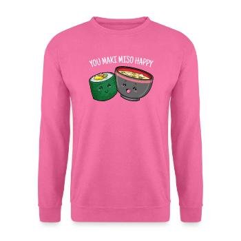 You Maki Miso Happy Sushi Japan Ramen - Unisex Pullover - Pink - Vorne