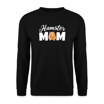 Hamster Haustier Sprüche Meerschweinchen - Unisex Pullover - Schwarz - Vorne - Alina (178cm) & Michal (187cm)