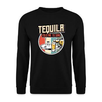 Funny Karaoke Singing Singer Gift Idea - Unisex Sweatshirt - black - Front - Alina (178cm) & Michal (187cm)