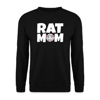 Haustier Ratte Hausmaus Ratten Geschenk - Unisex Pullover - Schwarz - Vorne - Alina (178cm) & Michal (187cm)