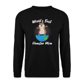Hamster Haustier Sprüche Meerschweinchen - Unisex Pullover - Schwarz - Vorne - Alina (178cm) & Michal (187cm)