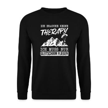 Gleitschirmflieger Paragliding Flieger Geschenk - Unisex Pullover - Schwarz - Vorne - Alina (178cm) & Michal (187cm)