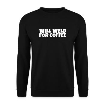 Metal Work Welding Forger Coffee Lover Gift - Unisex Sweatshirt - black - Front - Alina (178cm) & Michal (187cm)