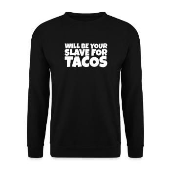 Adulte Humour Ironique Perv Taco Lover Cadeau - Sweat-shirt Unisexe - noir - Devant - Alina (178cm) & Michal (187cm)