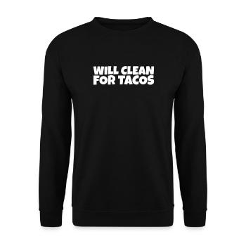 Femme de ménage nettoyeur Femme de ménage Taco Lover Cadeau - Sweat-shirt Unisexe - noir - Devant - Alina (178cm) & Michal (187cm)