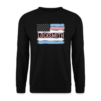 US Pride Metal Worker Mechanic Gift Idea - Unisex Sweatshirt - black - Front - Alina (178cm) & Michal (187cm)
