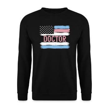 US Pride Physician Medic Doc Gift Idea - Unisex Pullover - Schwarz - Vorne - Alina (178cm) & Michal (187cm)