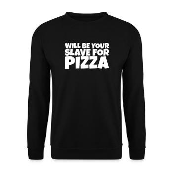 Adulte Humour Ironique Perv Pizza Lover Cadeau - Sweat-shirt Unisexe - noir - Devant - Alina (178cm) & Michal (187cm)