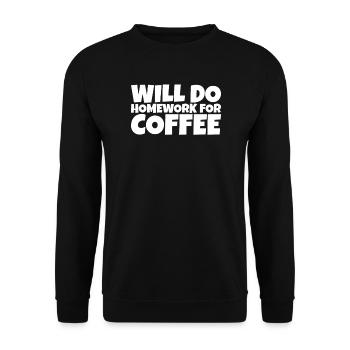 Funny School Pupil Coffee Lover Gift - Unisex Sweatshirt - black - Front - Alina (178cm) & Michal (187cm)