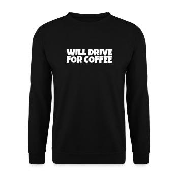 Taxi Bus Driver Chauffeur Coffee Lover Gift - Unisex Sweatshirt - black - Front - Alina (178cm) & Michal (187cm)