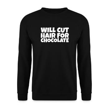 Styliste Barbier Coiffeur Chocolat Amoureux Cadeau - Sweat-shirt Unisexe - noir - Devant - Alina (178cm) & Michal (187cm)
