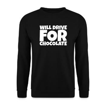 Taxi Bus Driver Chauffeur Chocolate Lover Gift - Unisex Sweatshirt - black - Front - Alina (178cm) & Michal (187cm)