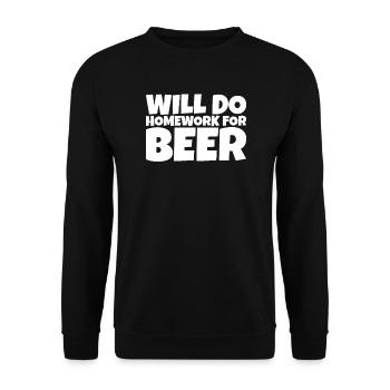 Funny School Pupil Beer Lover Gift - Unisex Sweatshirt - black - Front - Alina (178cm) & Michal (187cm)