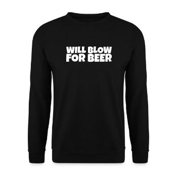 Wind Instrument Brass Musician Beer Lover Gift - Unisex Pullover - Schwarz - Vorne - Alina (178cm) & Michal (187cm)