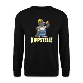 Bier Saufen Bergbau Sprüche Biertrinker Geschenk - Unisex Pullover - Schwarz - Vorne - Alina (178cm) & Michal (187cm)
