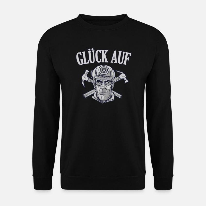 Kohlbergbau Bergarbeiter Glück Auf Geschenkidee - Unisex Sweatshirt - black