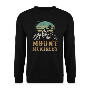 Mt. McKinley National Park Merchandise Hiking Mt. - Unisex Sweatshirt - black - Front - Alina (178cm) & Michal (187cm)