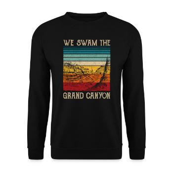 Colorado River Merchandise Wir schwammen im Großen - Unisex Pullover - Schwarz - Vorne - Alina (178cm) & Michal (187cm)