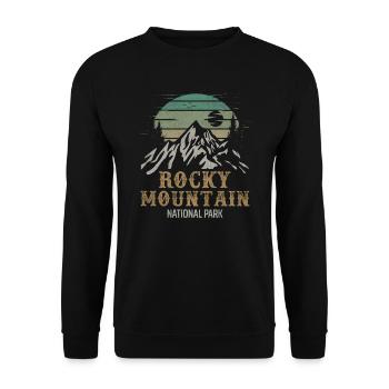 Rocky Mountain National Park Merchandise Rocky - Unisex Sweatshirt - black - Front - Alina (178cm) & Michal (187cm)