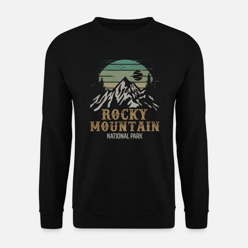 Rocky Mountain Nationalpark Merchandise Rocky - Unisex Pullover - Schwarz