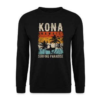 Surfbekleidung Surfzubehör für Männer und - Unisex Pullover - Schwarz - Vorne - Alina (178cm) & Michal (187cm)