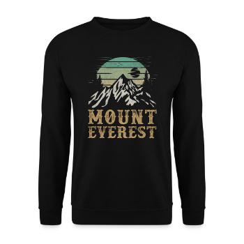 Mount Everest Nepal Merchandise Hiking Mount - Unisex Sweatshirt - black - Front - Alina (178cm) & Michal (187cm)