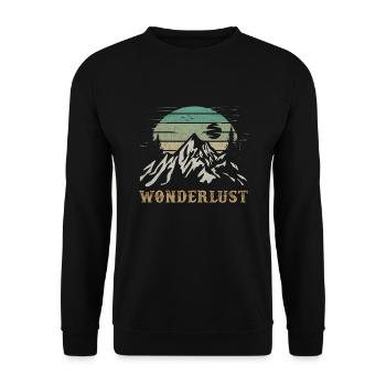 Montagnes en plein air Wonderlust Randonnée - Sweat-shirt Unisexe - noir - Devant - Alina (178cm) & Michal (187cm)
