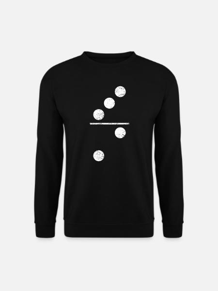 Domino Spiel TShirt Fliesenteile Trendige Gruppe - Unisex Pullover - Schwarz