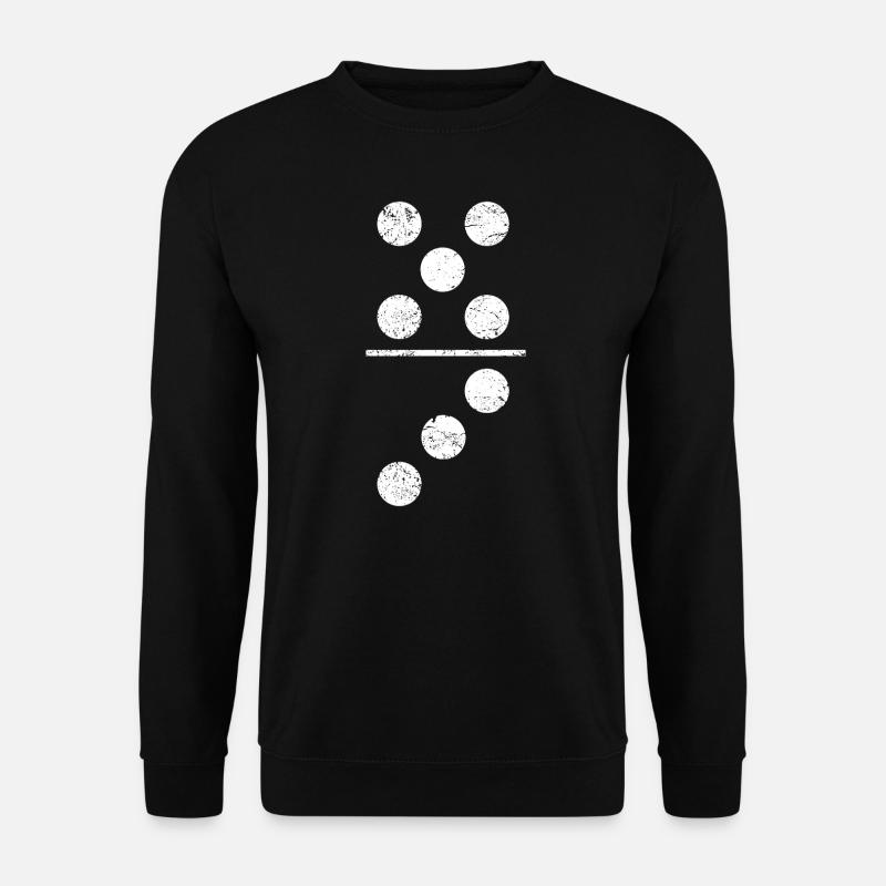 Domino Game TShirt Tile Pieces Trendy Group - Unisex Sweatshirt - black