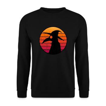 Das Pestdoktor Kostüm Kinder Retro Sonnenpest - Unisex Pullover - Schwarz - Vorne - Alina (178cm) & Michal (187cm)