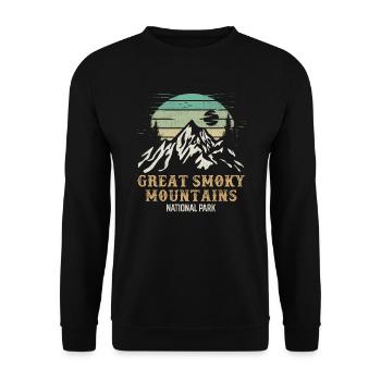 Great Smoky Mountains National Park Merchandise - Unisex Sweatshirt - black - Front - Alina (178cm) & Michal (187cm)
