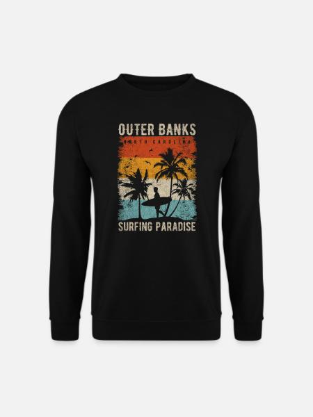 Outer Banks North Carolina Surfing Outfit Souvenir - Unisex Pullover - Schwarz