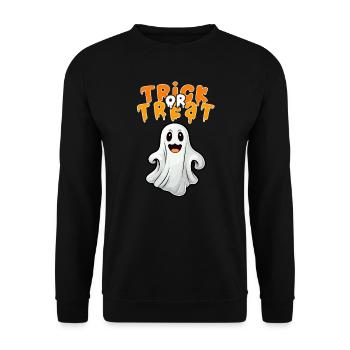 Halloween design dear friendly spirit - Unisex Sweatshirt - black - Front - Alina (178cm) & Michal (187cm)